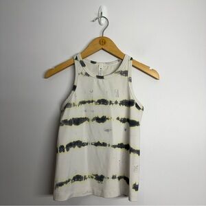 Lululemon Align Waist-Length Racerback Tank Top Transverse Yellow Multi Size 6